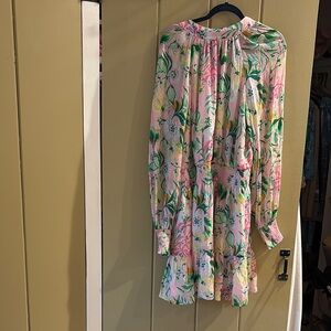 Lilly Pulitzer Pink and Green Floral Dress